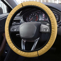 Japanese Geisha Koi Fish Steering Wheel Cover Cherry Blossoms Yellow Seigaiha Pattern - Polynesian Pride