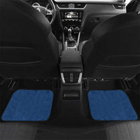 Japanese Geisha Koi Fish Car Mats Cherry Blossoms Blue Seigaiha Pattern - Polynesian Pride