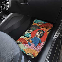 Japanese Geisha Katana Car Mats Japan Sensu Seigaiha Pattern - Polynesian Pride