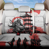 Japanese Samurai Warrior Enso Back Car Seat Cover Japan Pagoda Sakura Watercolor - Polynesian Pride
