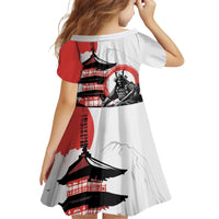 Japanese Samurai Warrior Enso Family Matching Off Shoulder Maxi Dress and Hawaiian Shirt Japan Pagoda Sakura Watercolor LT14 - Polynesian Pride
