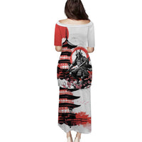 Japanese Samurai Warrior Enso Family Matching Puletasi and Hawaiian Shirt Japan Pagoda Sakura Watercolor LT14 - Polynesian Pride