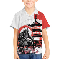 Japanese Samurai Warrior Enso Hawaiian Shirt Japan Pagoda Sakura Watercolor - Polynesian Pride