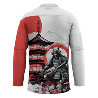 Japanese Samurai Warrior Enso Hockey Jersey Japan Pagoda Sakura Watercolor LT14 - Polynesian Pride