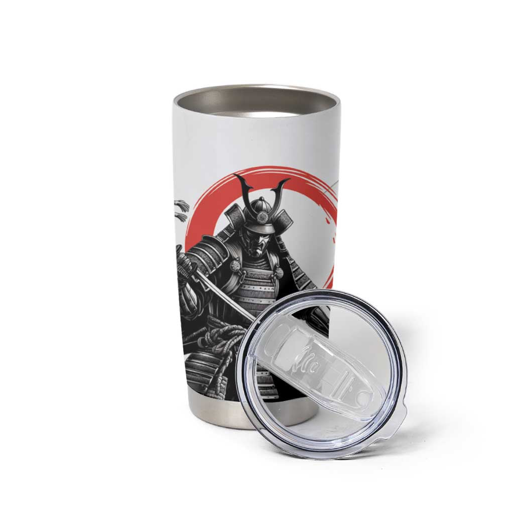Japanese Samurai Warrior Enso Tumbler Cup Japan Pagoda Sakura Watercolor - Polynesian Pride