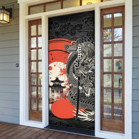 Japanese Dragon Katana Enso Door Cover Japan Pagoda Seamless Cloud LT14 - Polynesian Pride