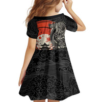 Japanese Dragon Katana Enso Family Matching Mermaid Dress and Hawaiian Shirt Japan Pagoda Seamless Cloud LT14 - Polynesian Pride