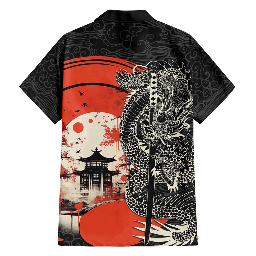 Japanese Dragon Katana Enso Family Matching Tank Maxi Dress and Hawaiian Shirt Japan Pagoda Seamless Cloud LT14 - Polynesian Pride
