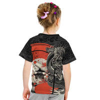 Japanese Dragon Katana Enso Kid T Shirt Japan Pagoda Seamless Cloud - Polynesian Pride