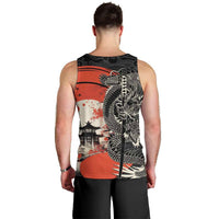 Japanese Dragon Katana Enso Men Tank Top Japan Pagoda Seamless Cloud - Polynesian Pride
