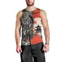 Japanese Dragon Katana Enso Men Tank Top Japan Pagoda Seamless Cloud - Polynesian Pride