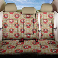 Japanese Daruma Doll Back Car Seat Cover Palaka With Seamless Bamboo Pattern - Polynesian Pride