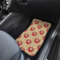 Japanese Daruma Doll Car Mats Palaka With Seamless Bamboo Pattern - Polynesian Pride