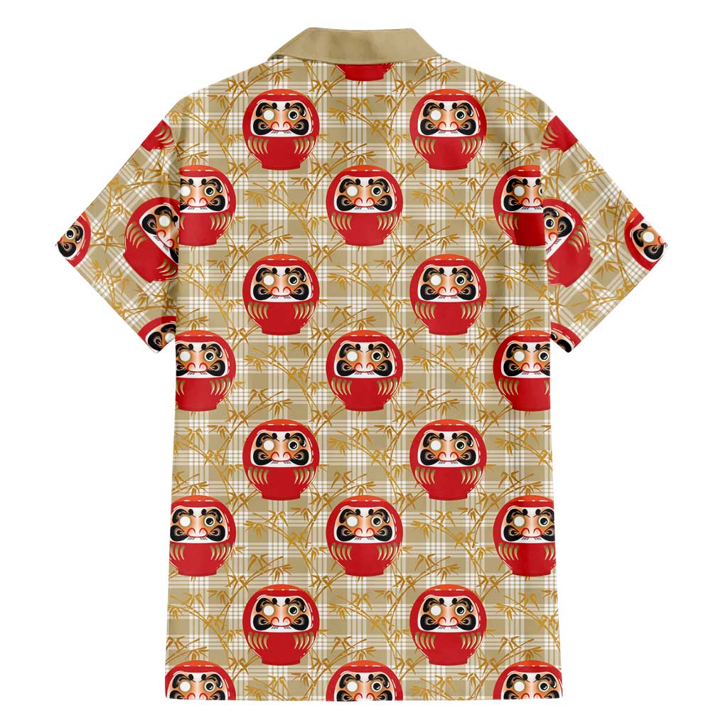 Japanese Daruma Doll Family Matching Short Sleeve Bodycon Dress and Hawaiian Shirt Palaka With Seamless Bamboo Pattern LT14 - Polynesian Pride
