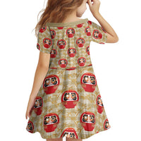 Japanese Daruma Doll Family Matching Summer Maxi Dress and Hawaiian Shirt Palaka With Seamless Bamboo Pattern LT14 - Polynesian Pride