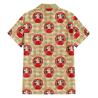 Japanese Daruma Doll Hawaiian Shirt Palaka With Seamless Bamboo Pattern - Polynesian Pride