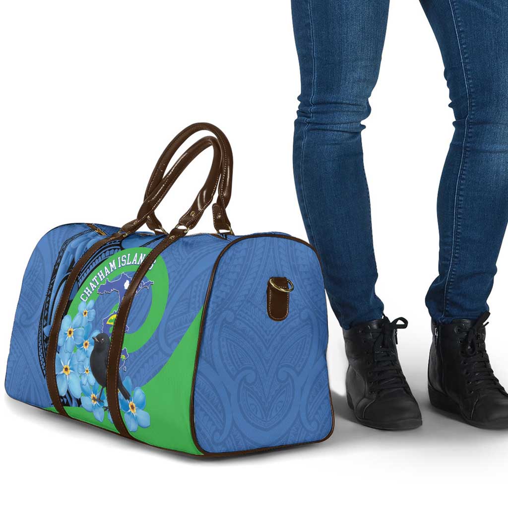 New Zealand Chatham Islands Travel Bag Wharekauri Forget Me Not With Black Robin - Polynesian Pride