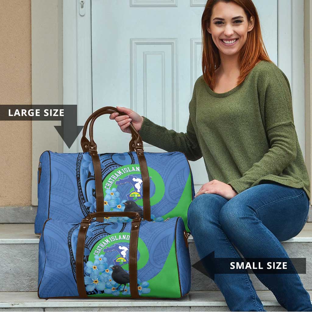 New Zealand Chatham Islands Travel Bag Wharekauri Forget Me Not With Black Robin - Polynesian Pride