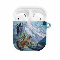 New Zealand South Island AirPods Case Te Waipounamu Aoraki Kea Bird LT14 Blue - Polynesian Pride