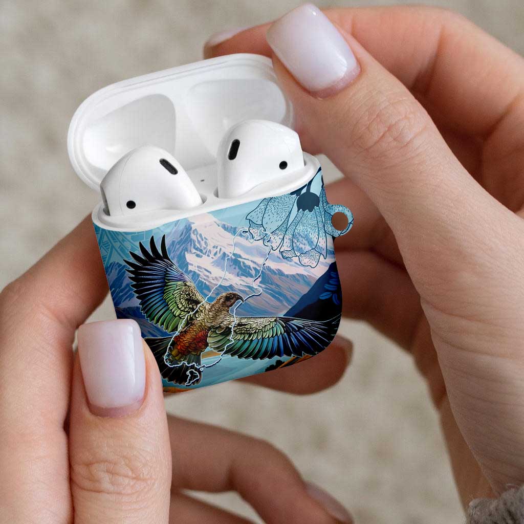 New Zealand South Island AirPods Case Te Waipounamu Aoraki Kea Bird LT14 - Polynesian Pride