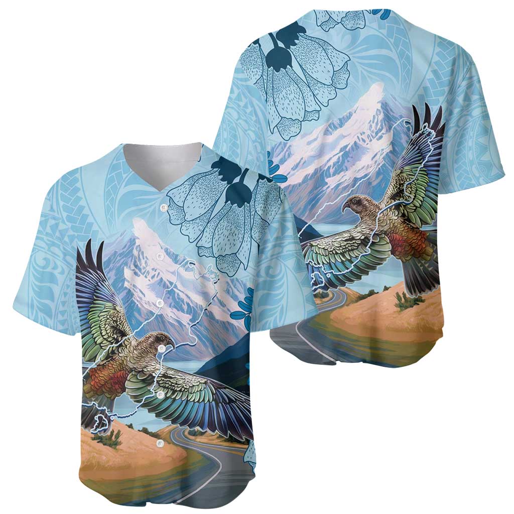 New Zealand South Island Baseball Jersey Te Waipounamu Aoraki Kea Bird LT14 - Polynesian Pride