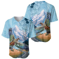 New Zealand South Island Baseball Jersey Te Waipounamu Aoraki Kea Bird LT14 - Polynesian Pride