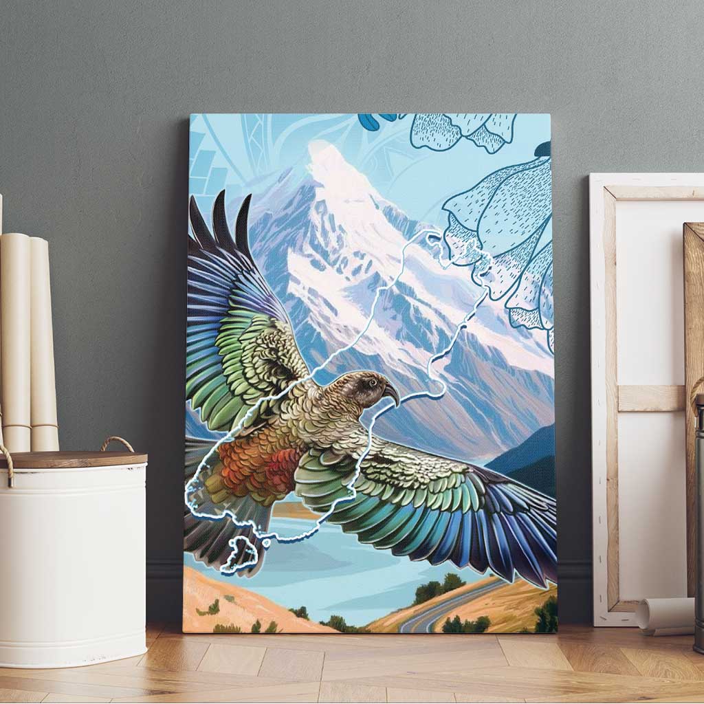 New Zealand South Island Canvas Wall Art Te Waipounamu Aoraki Kea Bird LT14 - Polynesian Pride