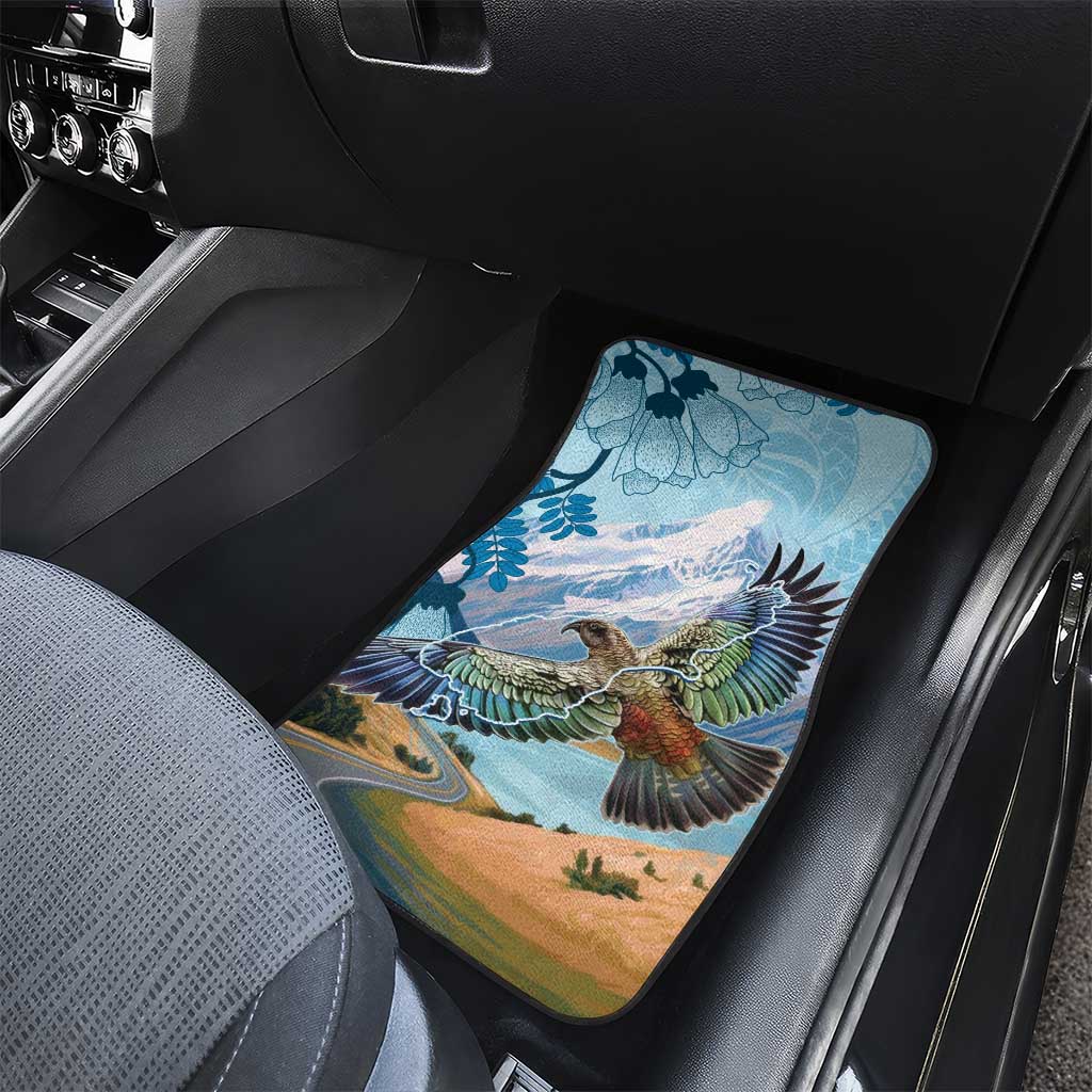 New Zealand South Island Car Mats Te Waipounamu Aoraki Kea Bird LT14 - Polynesian Pride