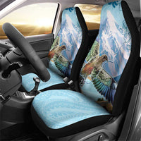 New Zealand South Island Car Seat Cover Te Waipounamu Aoraki Kea Bird LT14 - Polynesian Pride