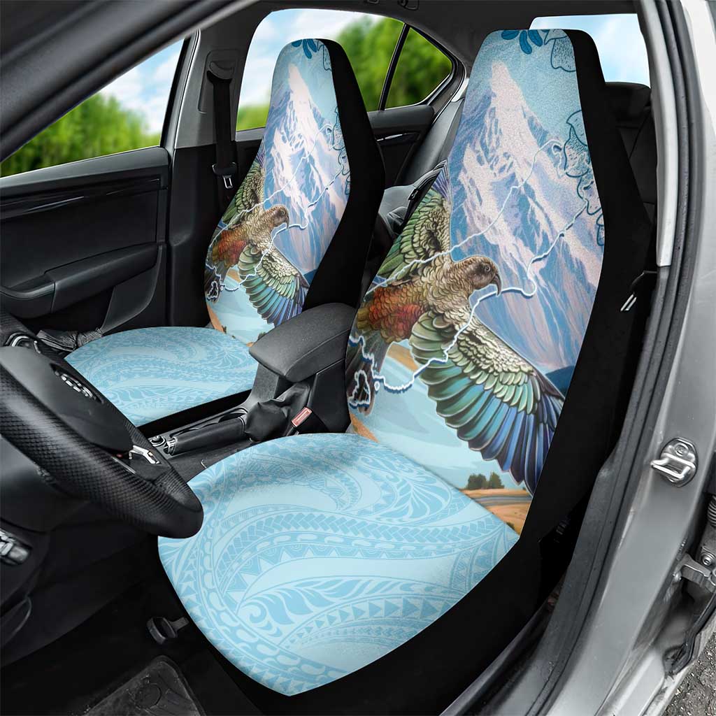 New Zealand South Island Car Seat Cover Te Waipounamu Aoraki Kea Bird LT14 - Polynesian Pride
