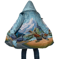 New Zealand South Island Cloak Te Waipounamu Aoraki Kea Bird LT14 Unisex Blue - Polynesian Pride