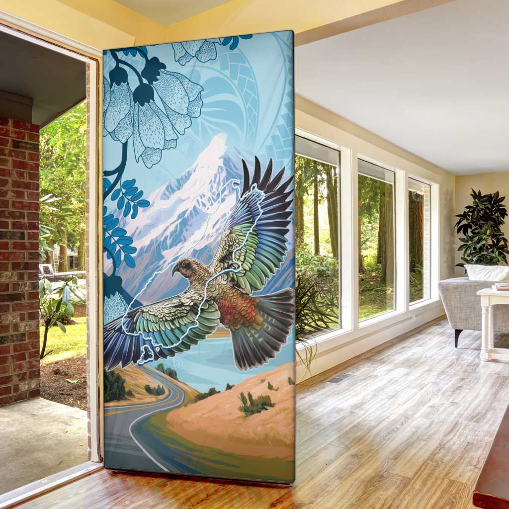 New Zealand South Island Door Cover Te Waipounamu Aoraki Kea Bird LT14 - Polynesian Pride