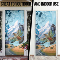 New Zealand South Island Door Cover Te Waipounamu Aoraki Kea Bird LT14 - Polynesian Pride