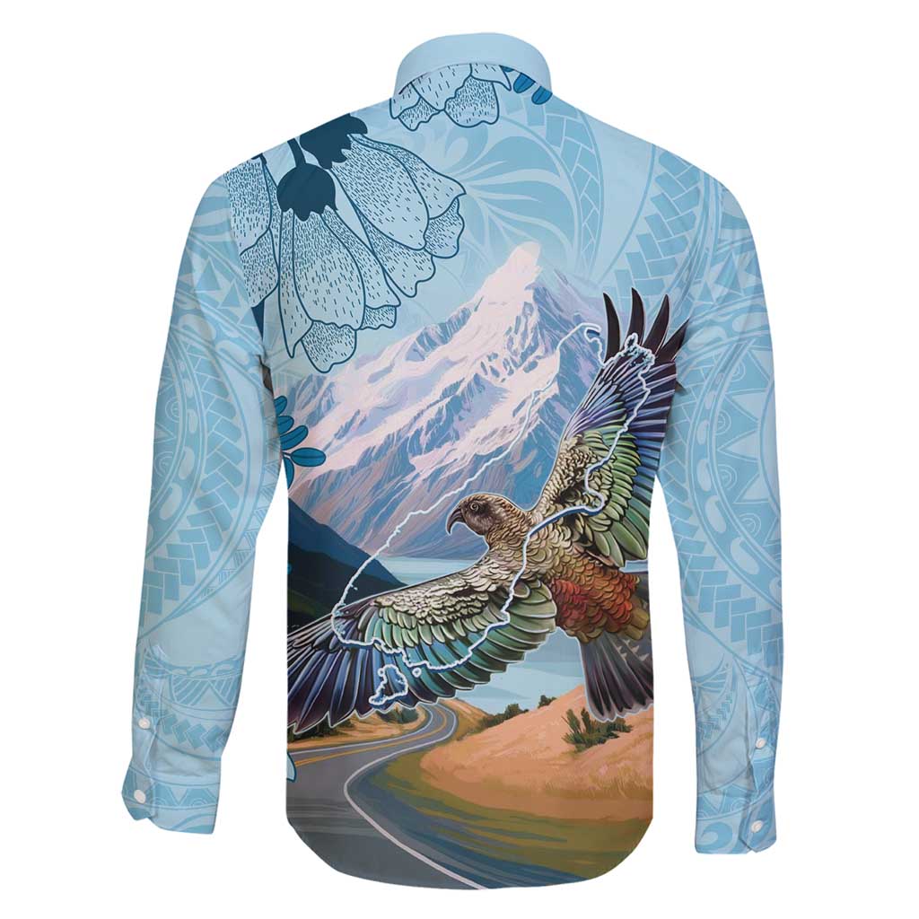 New Zealand South Island Family Matching Puletasi and Hawaiian Shirt Te Waipounamu Aoraki Kea Bird LT14 - Polynesian Pride