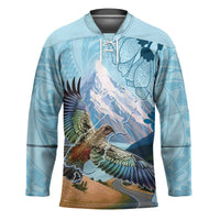 New Zealand South Island Hockey Jersey Te Waipounamu Aoraki Kea Bird LT14 Unisex Blue - Polynesian Pride