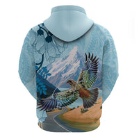 New Zealand South Island Hoodie Te Waipounamu Aoraki Kea Bird LT14 - Polynesian Pride