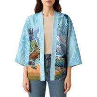 New Zealand South Island Kimono Te Waipounamu Aoraki Kea Bird LT14 - Polynesian Pride