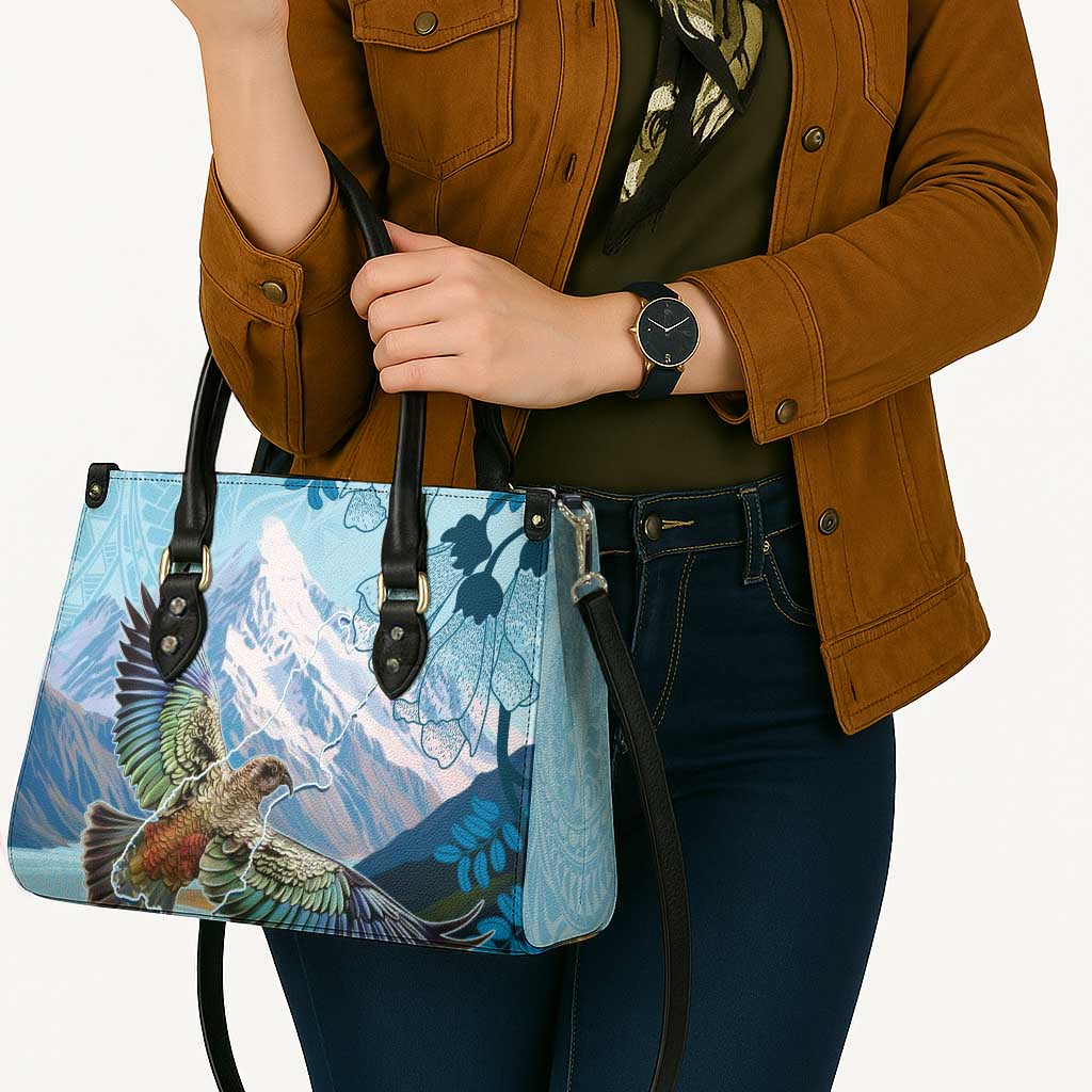 New Zealand South Island Leather Bag Te Waipounamu Aoraki Kea Bird LT14 - Polynesian Pride