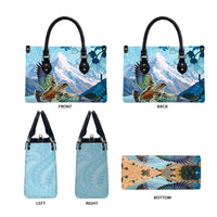New Zealand South Island Leather Bag Te Waipounamu Aoraki Kea Bird LT14 - Polynesian Pride