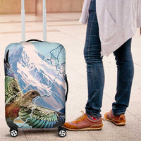 New Zealand South Island Luggage Cover Te Waipounamu Aoraki Kea Bird LT14 Blue - Polynesian Pride