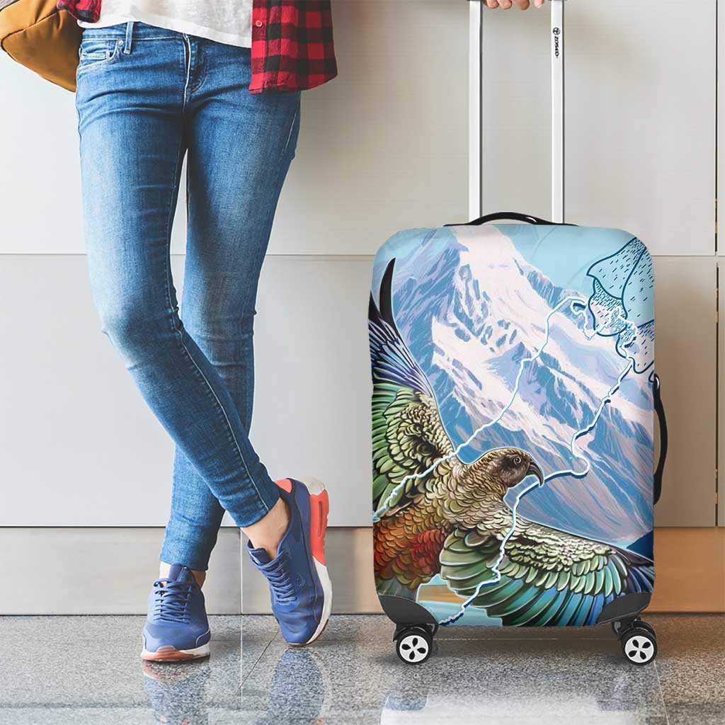 New Zealand South Island Luggage Cover Te Waipounamu Aoraki Kea Bird LT14 - Polynesian Pride