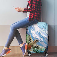 New Zealand South Island Luggage Cover Te Waipounamu Aoraki Kea Bird LT14 - Polynesian Pride