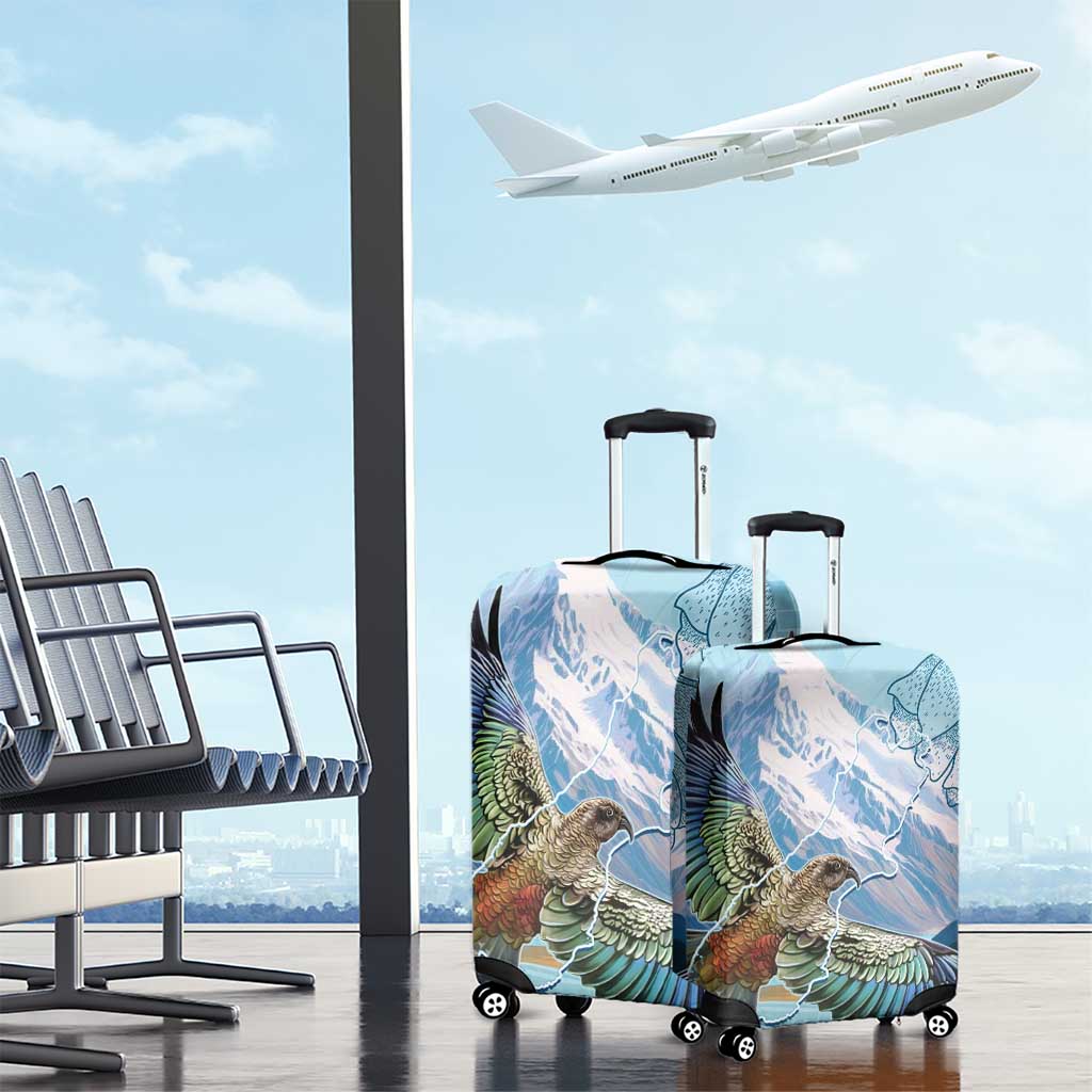 New Zealand South Island Luggage Cover Te Waipounamu Aoraki Kea Bird LT14 - Polynesian Pride