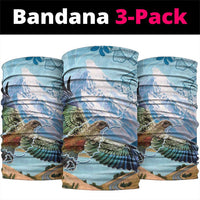 New Zealand South Island Neck Gaiter Te Waipounamu Aoraki Kea Bird LT14 package One Size: 25*50cm Blue - Polynesian Pride