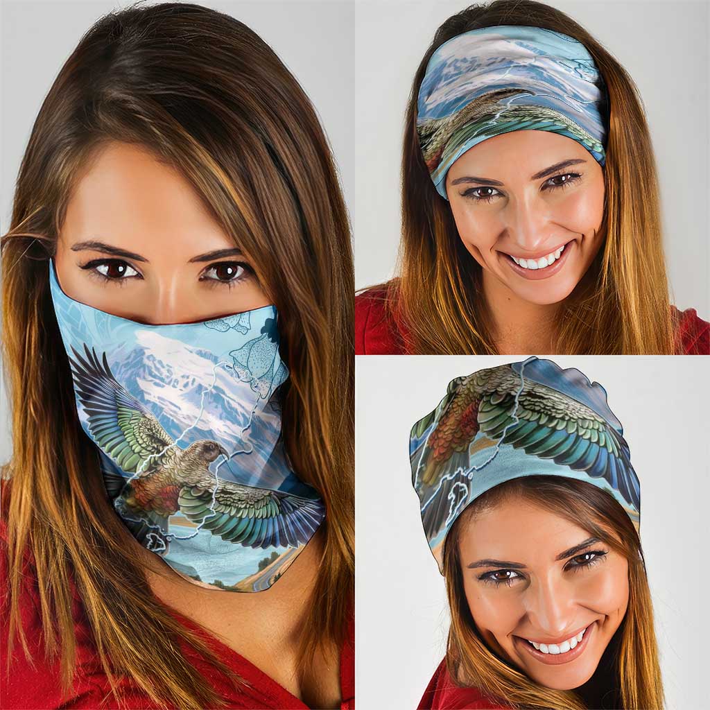 New Zealand South Island Neck Gaiter Te Waipounamu Aoraki Kea Bird LT14 - Polynesian Pride