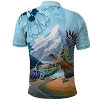 New Zealand South Island Polo Shirt Te Waipounamu Aoraki Kea Bird LT14 - Polynesian Pride
