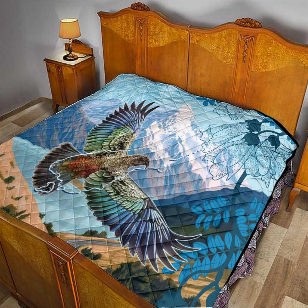 New Zealand South Island Quilt Te Waipounamu Aoraki Kea Bird LT14 - Polynesian Pride