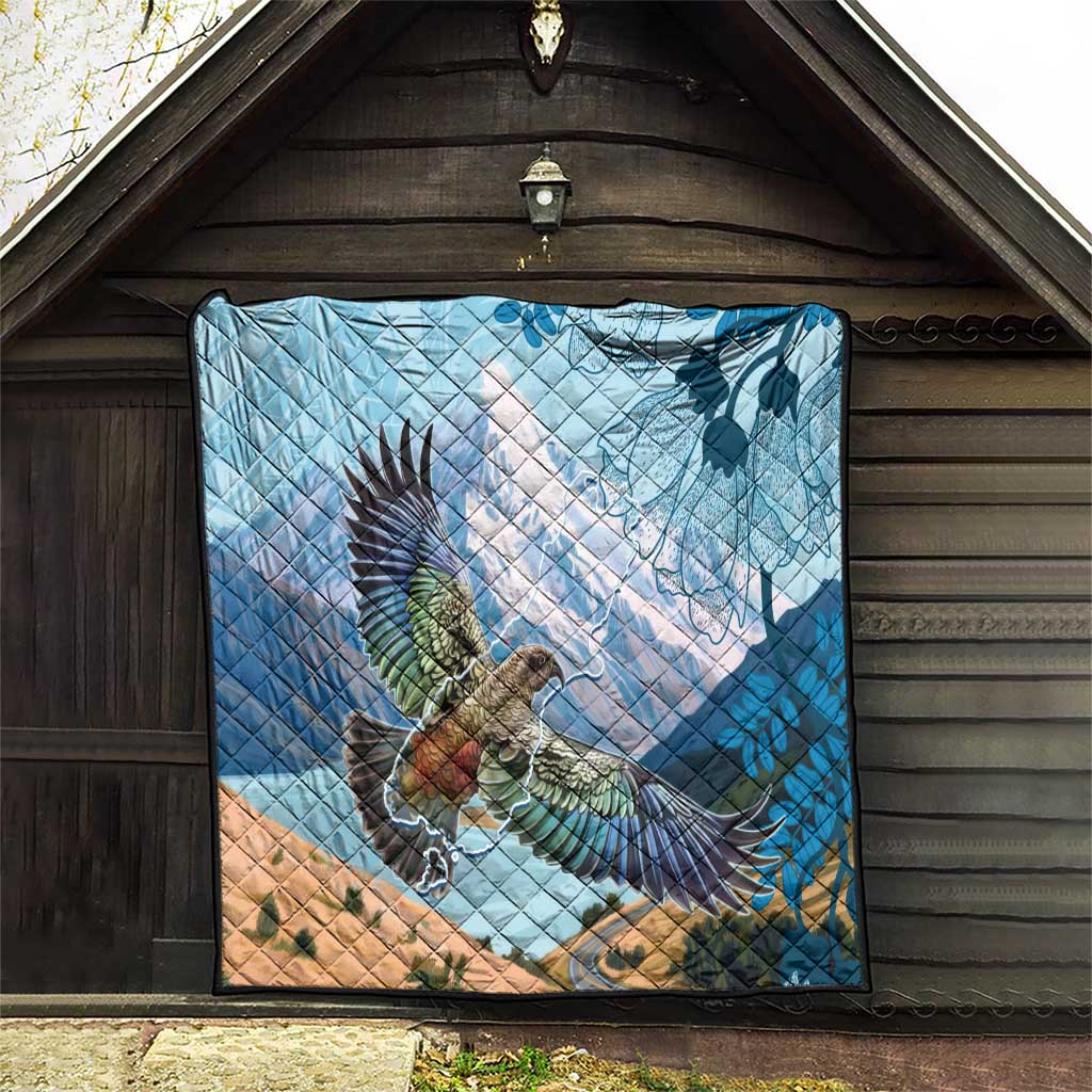 New Zealand South Island Quilt Te Waipounamu Aoraki Kea Bird LT14 - Polynesian Pride