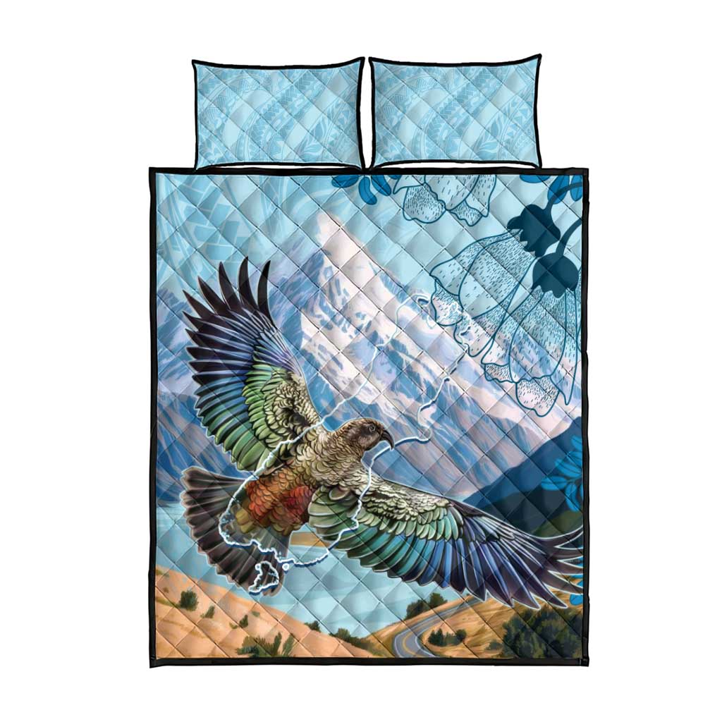 New Zealand South Island Quilt Bed Set Te Waipounamu Aoraki Kea Bird LT14 - Polynesian Pride