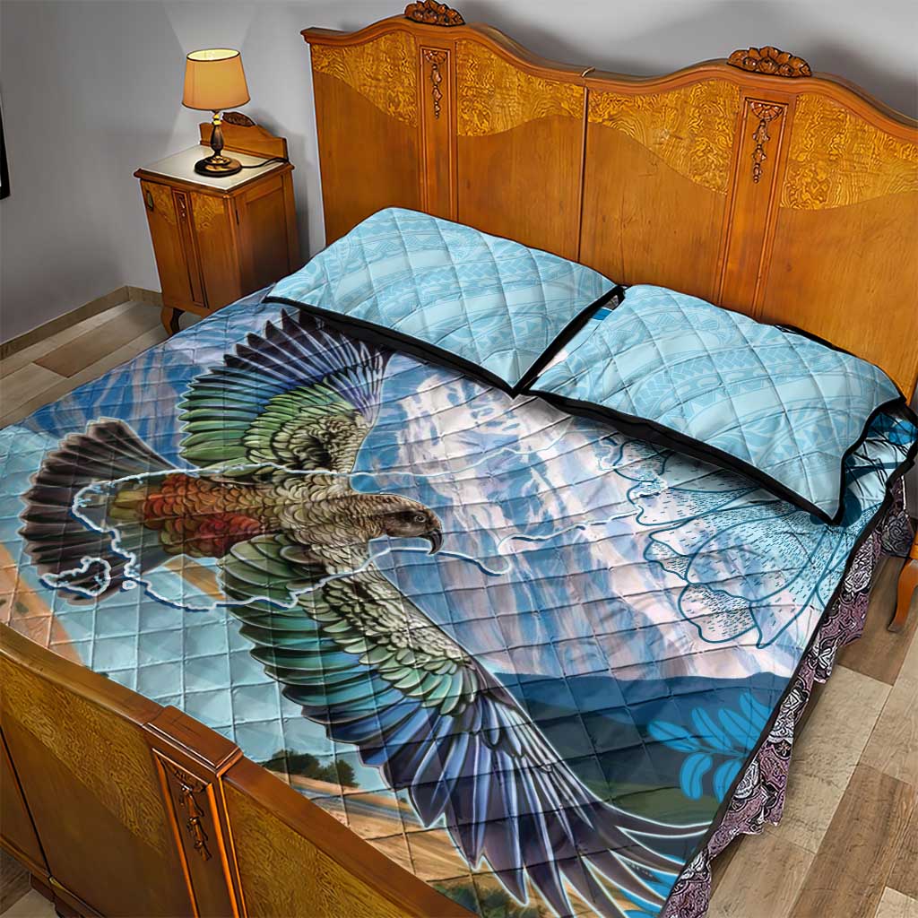 New Zealand South Island Quilt Bed Set Te Waipounamu Aoraki Kea Bird LT14 - Polynesian Pride